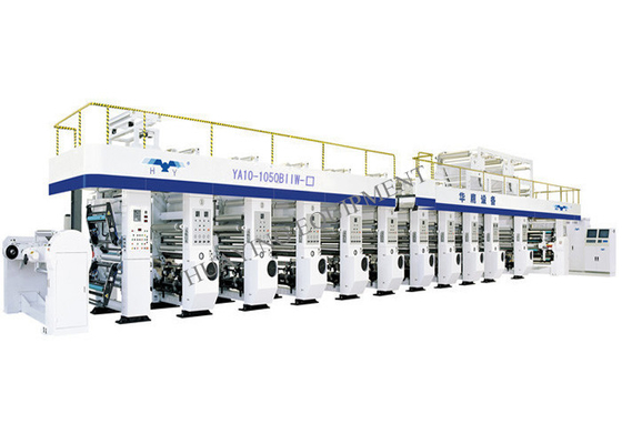 10 Colors Flexographic Printing Machine With Servo Motor Drive , Gravure Printing Machines